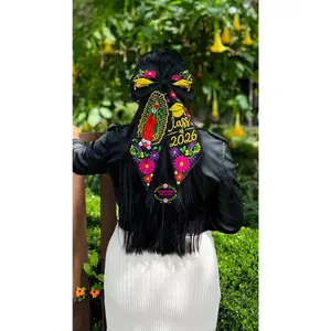 Virgen Black Moño - Unique Embroidered Class of Bows IN STOCK