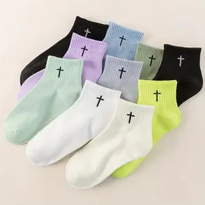 Cross Socks - Quarter Crew Christian Socks - Christian Socks  - Christian Gift