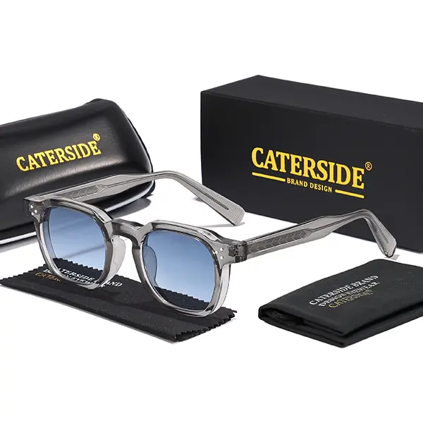 CATERSIDE Unisex Vintage Punk Square Sunglasses with a Stylish PC Frame and UV400 Sun Protection for Music Festivals & Travel, Stylish Sunglasses, Sun Protective Eyewear, Sunglasses Frame, Vintage Trendy Sunglasses