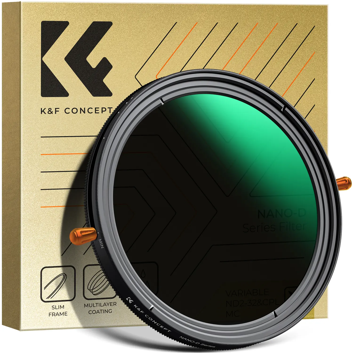 【DealsForYouDays】[K&F CONCEPT] ND2-32 Variable Fader ND Filter and CPL Circular Polarizing Lens Filter in 1 for Camera Lens Waterproof Neutral Density Polarizer Filter (Nano-D Series)