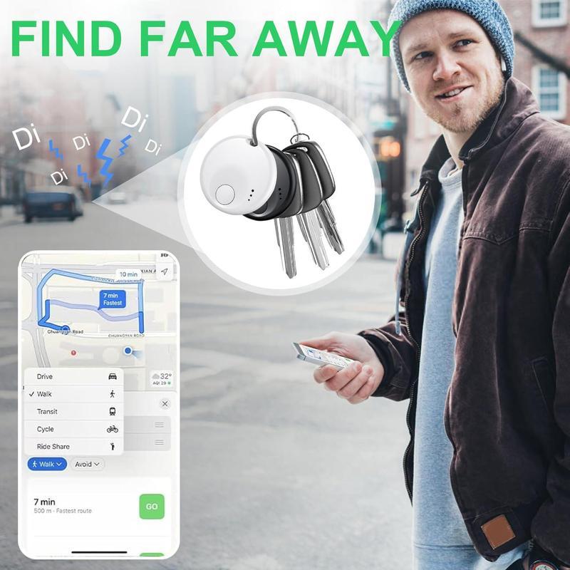 (iOS Only)Mini GPS Locator, Item Location Finder, 1 GPS Locator, Battery Powered Hidden Locator Unit Travel Gadgets Black（iOS Only）