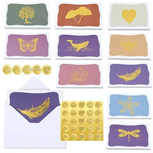 20 pcs Blank Note Cards with Envelopes and Matching Stickers Assorted Greeting Cards for All Occasions, Anniversary, Birthday, Business, Gifting