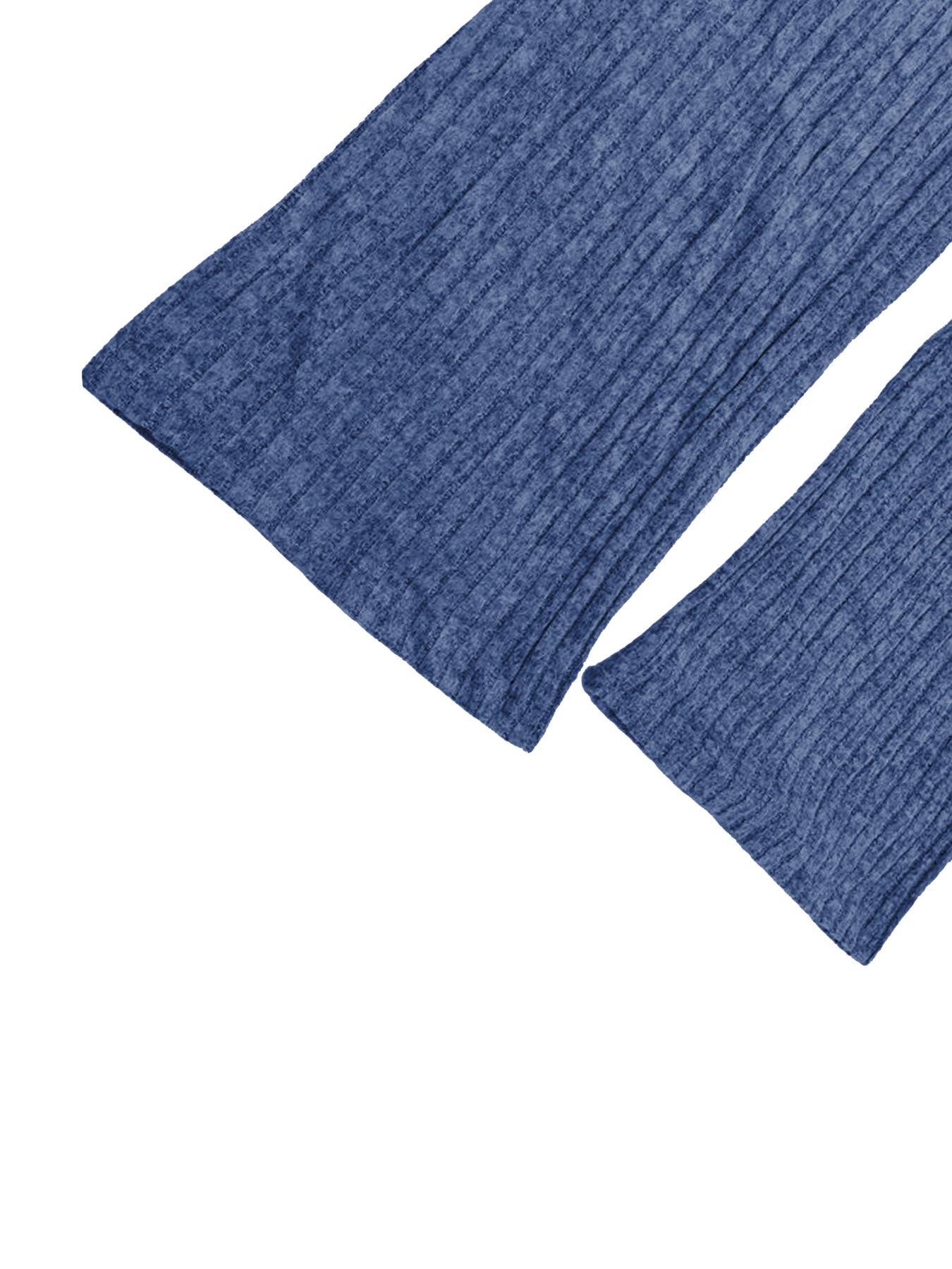 Women's Solid Shortsleeve Crewneck Ribbed Top & Wide Leg Pants Minimalist Casual Fitted Fashion Cozy Top & Trousers for Daily Outdoor Wear Ladies Clothes for Summer Womenswear Yoga Clothes Set Black Batwing Suits Suits