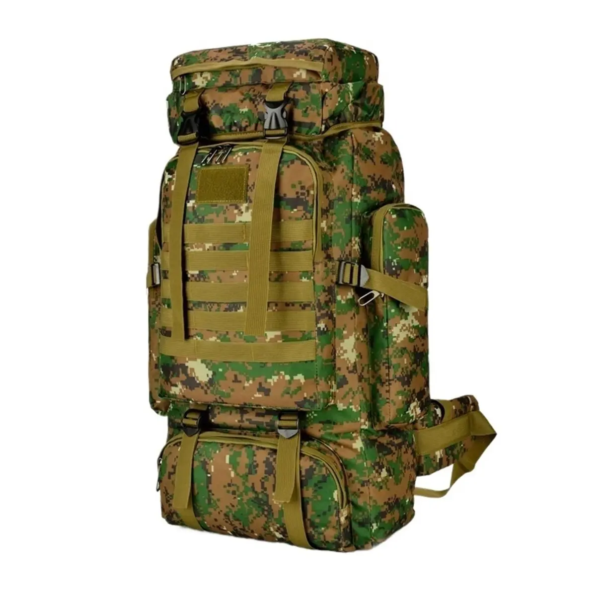 Tactical Military Backpack for Men, 80L Large Capacity, Heavy-Duty Water-Resistant Oxford Cloth for Hiking and Camping, Military Internal Frame Backpacks, Multi-Compartment Internal Frame Backpacks