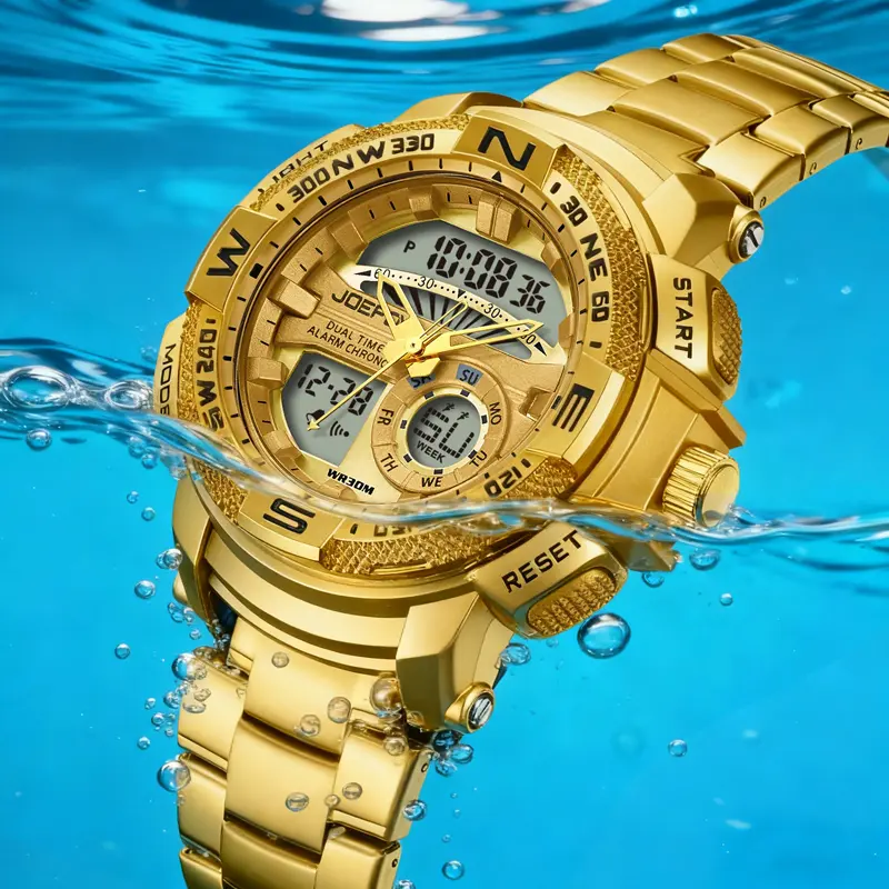 Men's multifunctional electronic watch with night light function, sports watch, waterproof, alarm clock and timing function