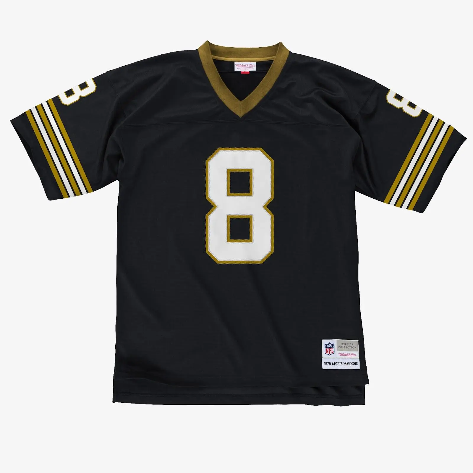 Mitchell & Ness Classic Archie Manning New Orleans Saints 1979 Black Legacy Player Jersey, Football Fanwear with Player Number