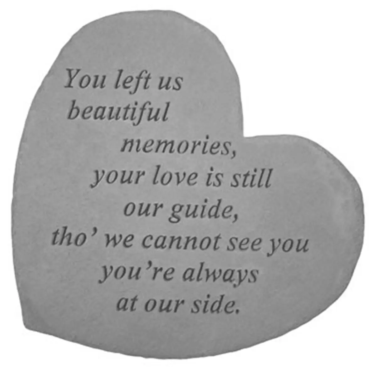 Kay Berry 08610 Heart Shape Memorial Hanging Cast Stone Plaque - "You Left Us..." 6.75x6" Home Decor Sign with Hanger for Home Display, Wall Mounting