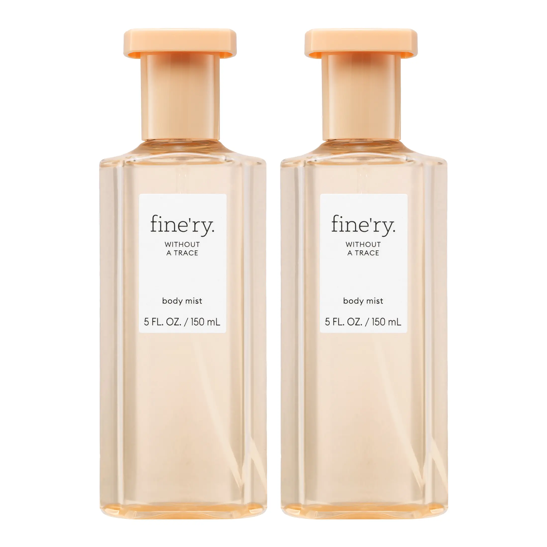 fine'ry Without a Trace Women's Body Mist Perfume - 150ml Cedar-Musk Scent Spray, 2-Pack Self Care Beauty Product