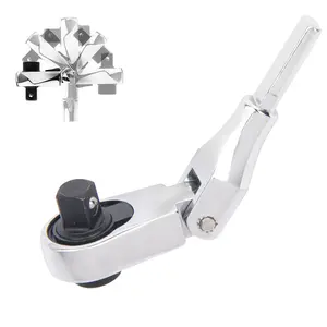 Flat End 2 in1 EDC Ratchet Wrench Screwdriver for LEATHERMAN Multitool Accessories, Compatible with Multitools Flat Bit Adapters