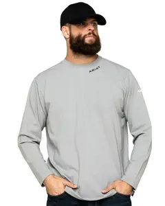 Ariat Men's Silver Fox Fr Baselayer Long Sleeve Work T-Shirt Big - 10033209-Big