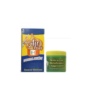 Artri Ajo King Antioxidant 100 tabletas with Glucosamine Collagen & Arnica Pomada Massage Balm 250g combo set