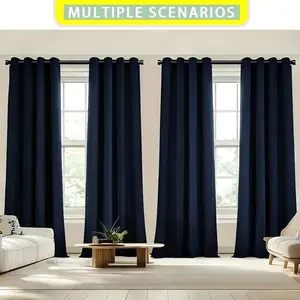 4-piece clearance sale blackout curtains for living rooms, sun-blocking heat-insulating perforated curtains, bedroom partition curtains, privacy screen for spaces, modern home fabric suitable for bedrooms, living rooms, dining rooms, and balconies.