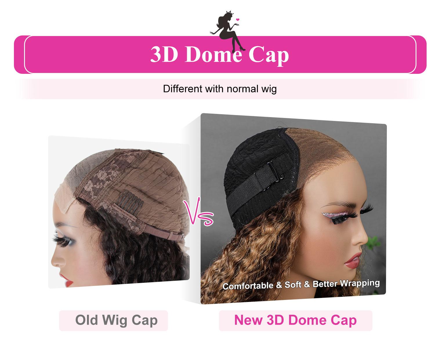 BGMgirl Highlight Brown Kinky Curly Deep Wave 6*4 Wear Go Water Wave 180% Density Kinky Straight Glueless Pre Plucked Pre Cut Lace Closure Human Hair Colored Wig Spring Summer Style #SummerVibes #mothersdaygift
