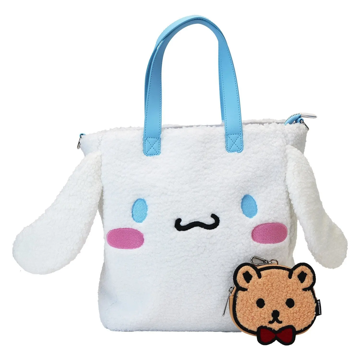 Loungefly Sanrio Cinnamoroll Sherpa Tote Bag with Coin Bag, Cartoon, Everyday Bags
