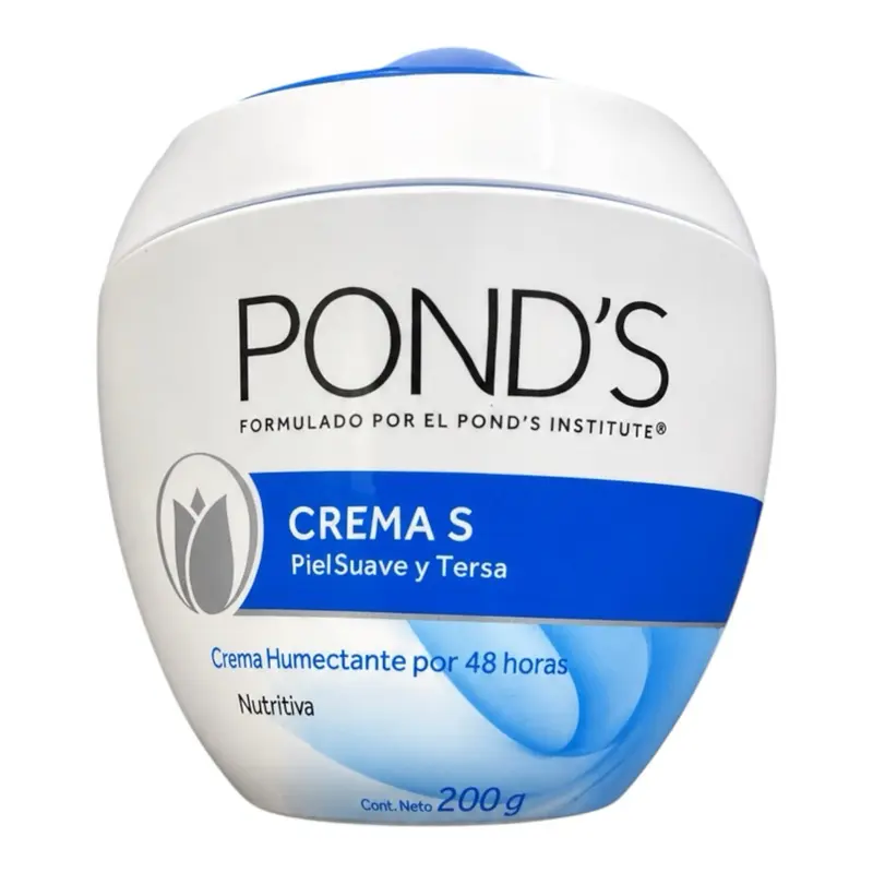 Pond's Nourishing Moisturizing Cream, Crema S, Fragrance Free, Ivory, 200g- Piel Suave y Tersa