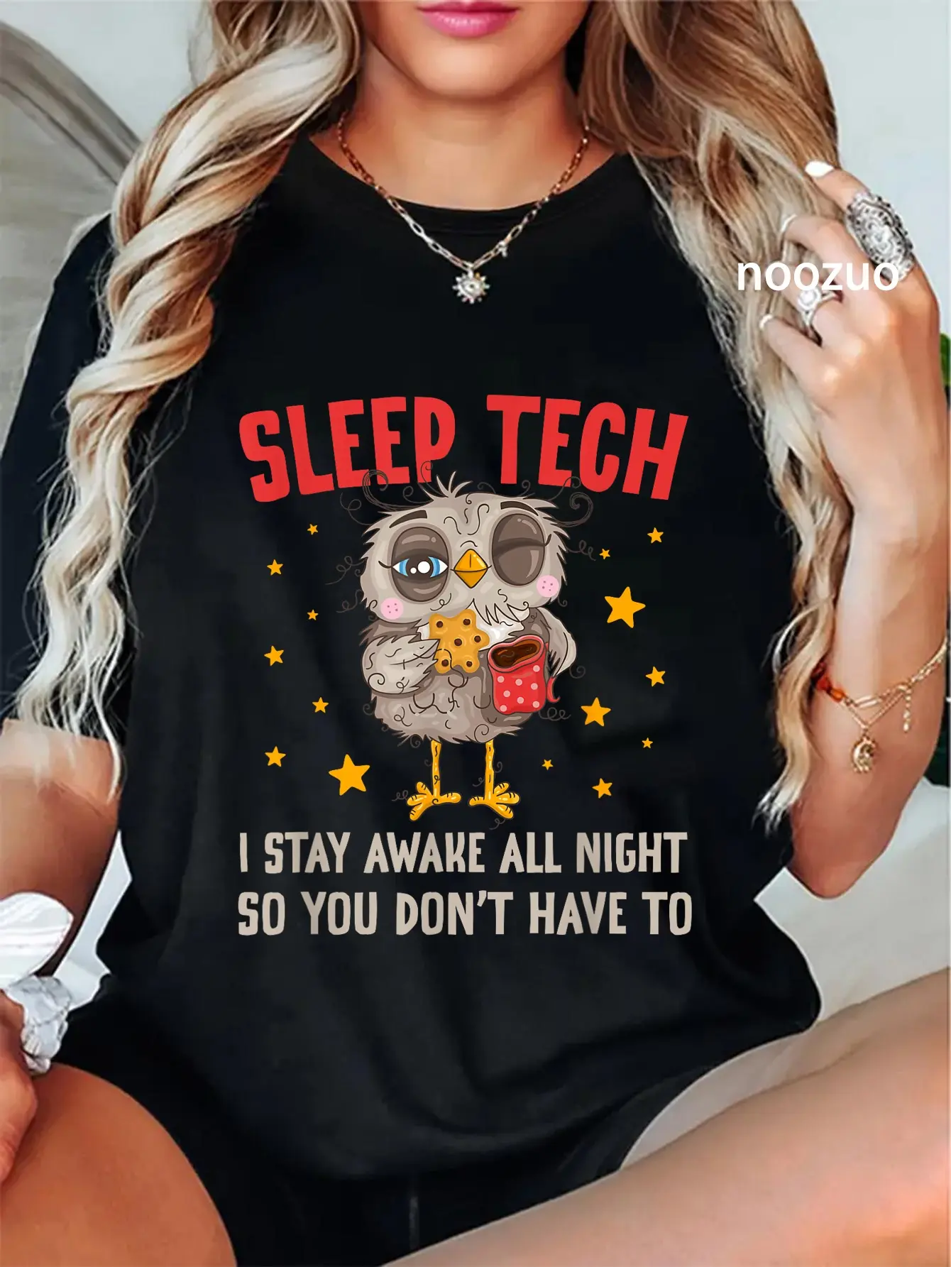 100% Cotton Sleep Tech Sleep Technologist Funny Sleep Tech T-Shirt