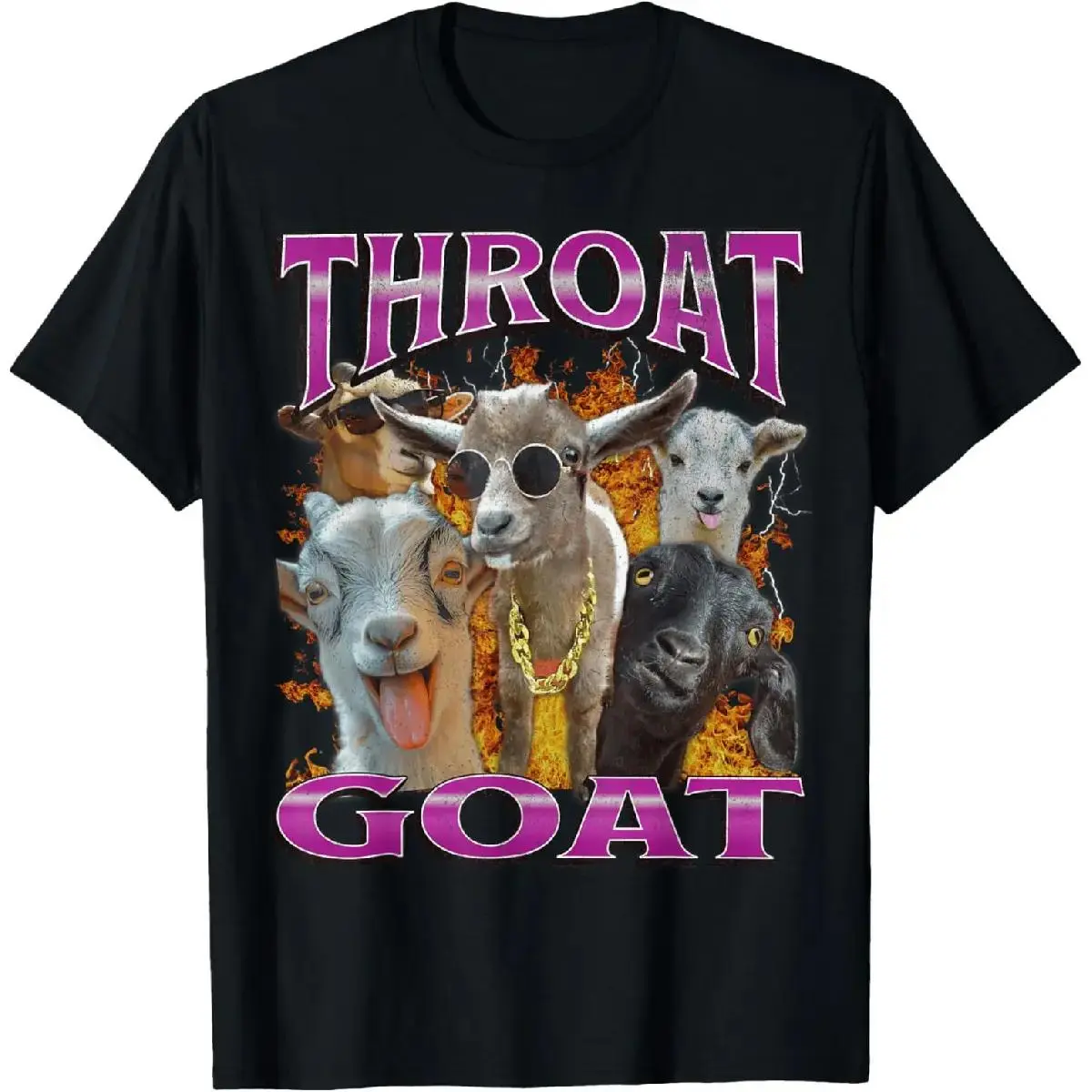 Golf Gift T-Shirt For Men And Women 100% Cotton Throat Goat Funny Offensive Adult Humor Bootleg Y2K Graphic T-Shirt