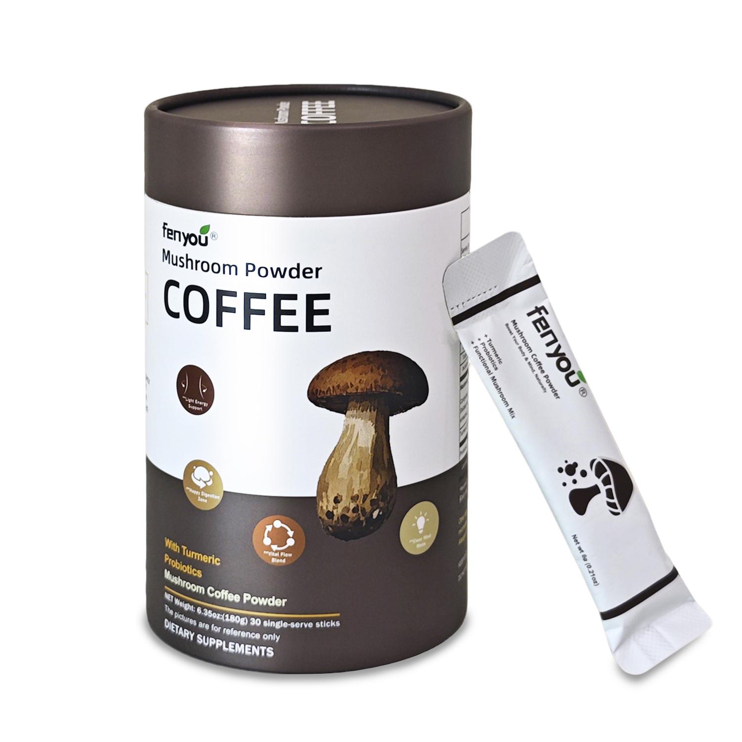 Mushroom Coffee (30 Servings) 10 Mushrooms (Lion’s Mane, Cordyceps, Turkey Tail & Other) Mixed With Gourmet Arabica Instant Immune Boosting Coffee for Focus & Gut Health Support
