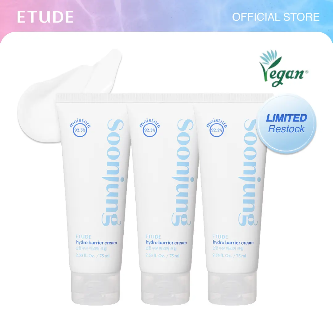 [ETUDE Official] Soonjung Hydro Barrier Cream Trio Set | Travel Essential Kit | 24H Hydration | Barrier Support | Nourishing Formula | Skin Repair, Moisturizer, Hydrating