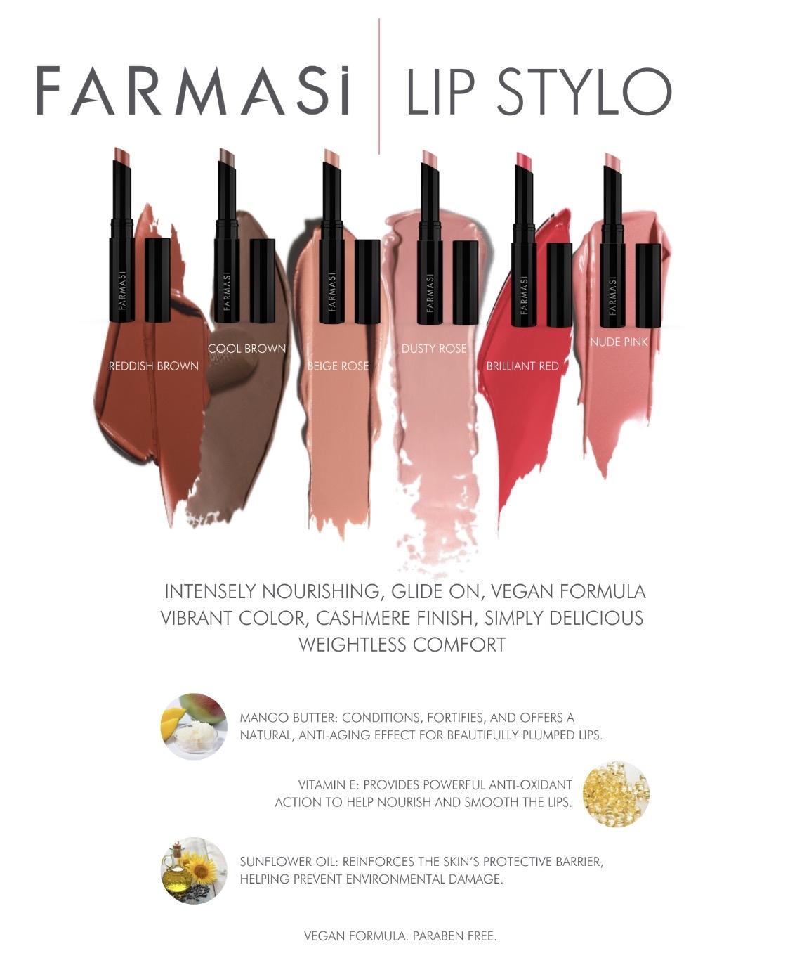 Lip Stylo - Lipstick - Lip Care - Nourishing - Mango Butter - Sunflower - Vitamin E - Smooth Makeup Cosmetic