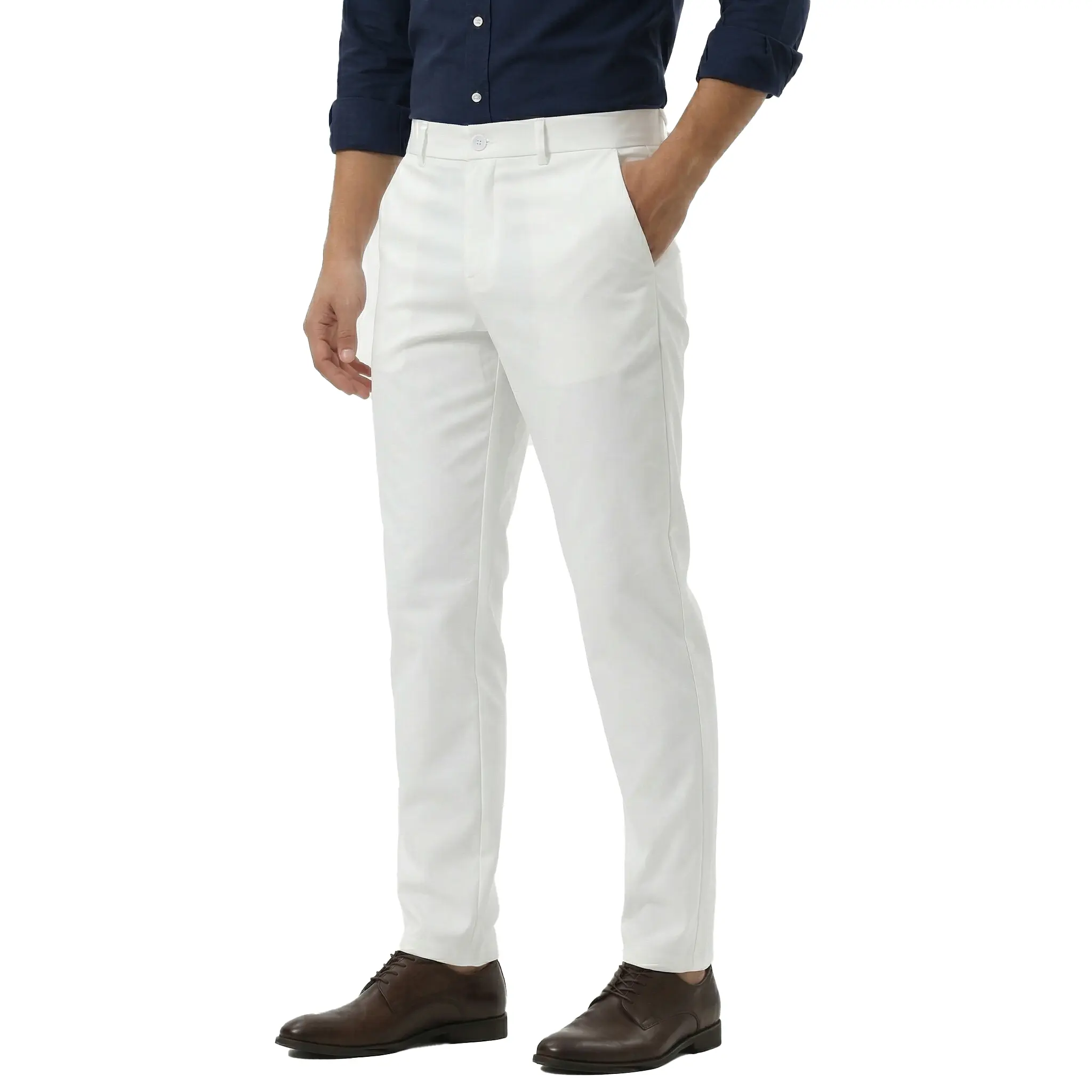 Plaid&Plain Men's Dress Pants Slim Fit Khaki Pants Casual Dress Pants Men Suit Pants Mens Dress Slacks Khaki Dress Pants
