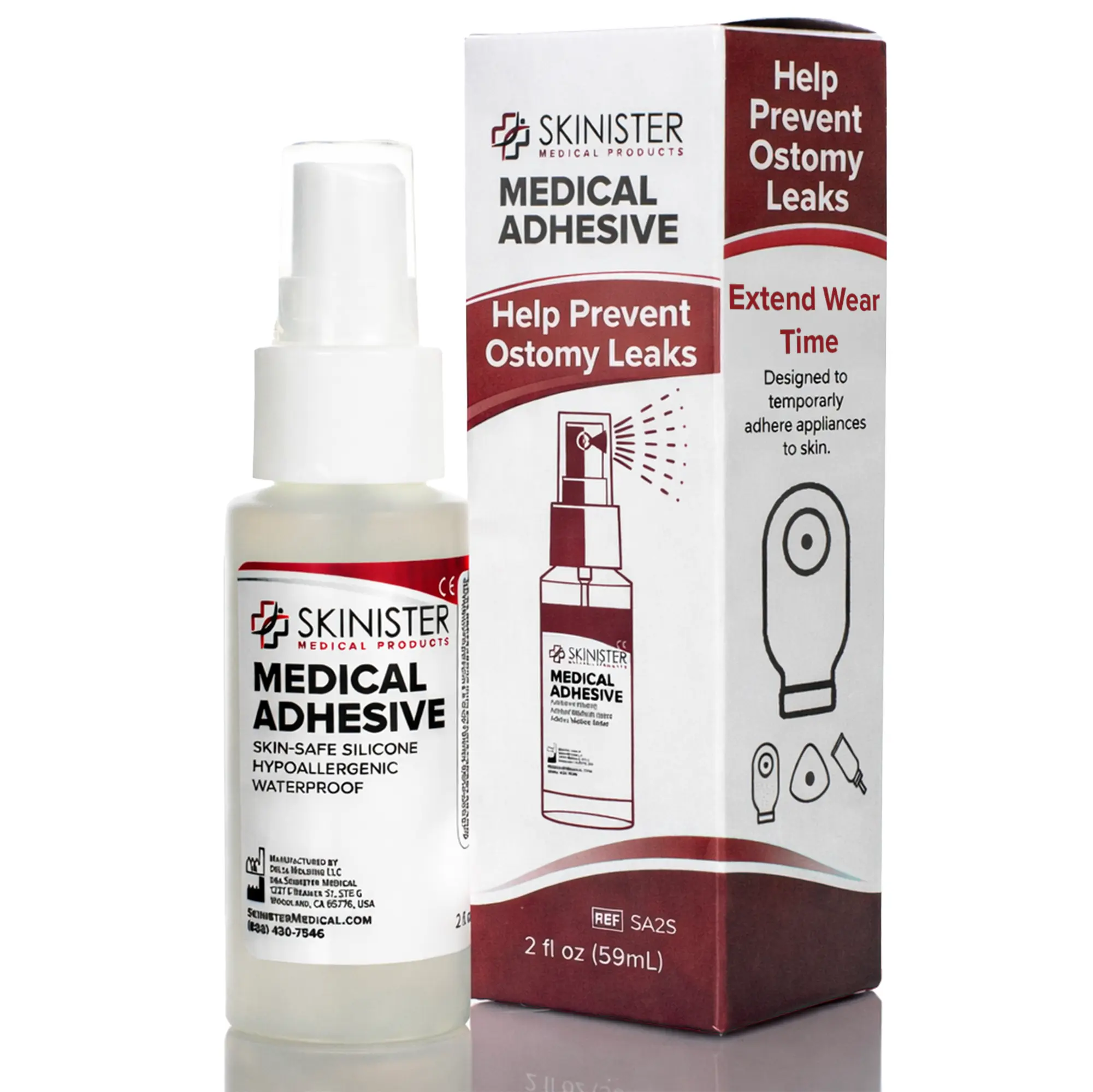 Medical Adhesive Spray | Silicone Skin Glue for Ostomy Bags, Breast Forms, Condom Catheters, Prosthetics, SFX | 2oz Bra Womenswear