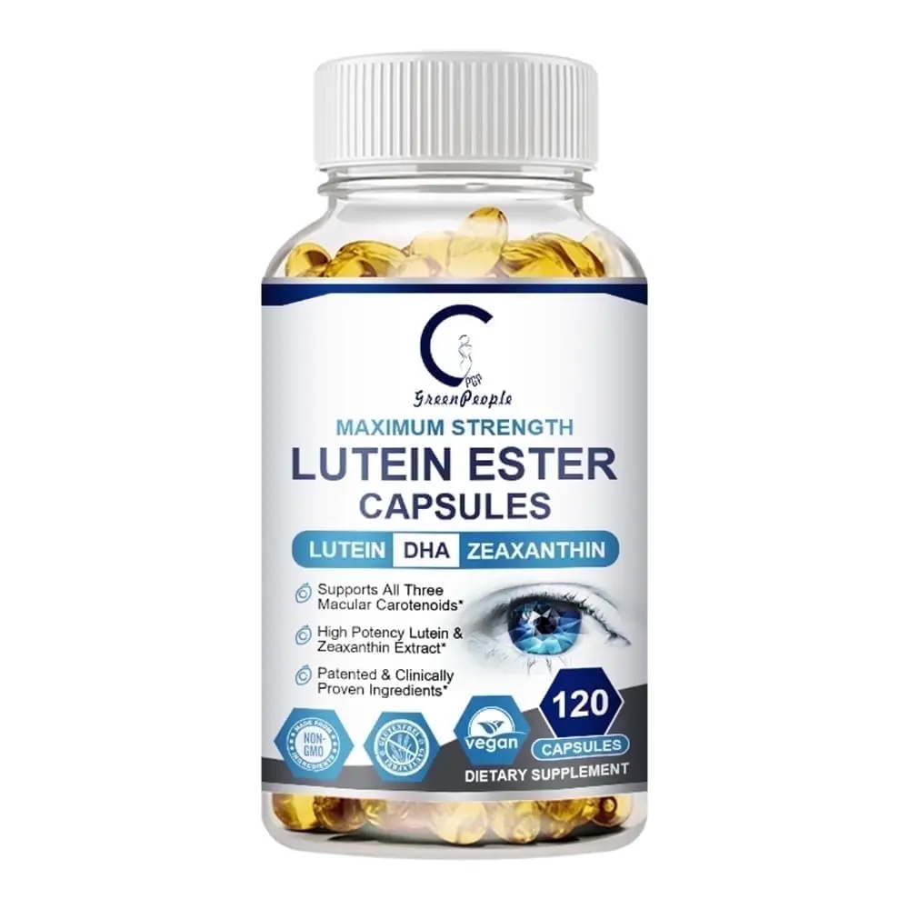 Greenpeople Lutein Zeaxanthin & Bilberry Extract Capsules - Supports Eye Strain, Dry Eyes and Vision Health Function - 120 Capsules