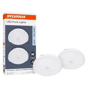 2 Pack Sylvania Motion-Sensing Battery Powered LED White Slim Area Light