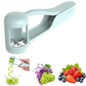 Grape Cutter for Toddlers 1-3 - Stainless Steel Baby Fruit Slicer Safe & Easy Grape, Cherry Tomato, Strawberry, Blueberry Cutter - Lightweight Kitchen Gadget for Fruit Salad & Cake Decor