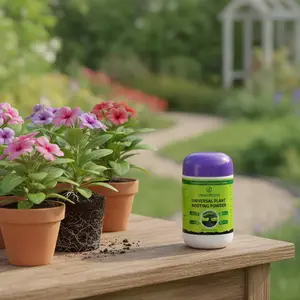 Rooting powder – promotes strong rooting in plant cuttings, seedlings, and garden plants. Organic Soil Activator