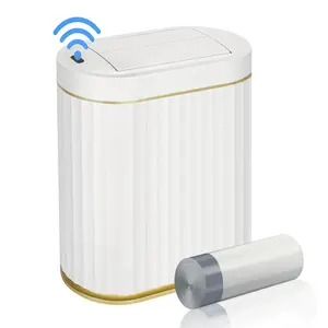 ELPHECO Smart induction  Waterproof  trash bins , trash cans for bathroom, trash cans  for Kitchen,for Bathroom,Bedroom.Office Nordic style White Waste Paper Space Saving