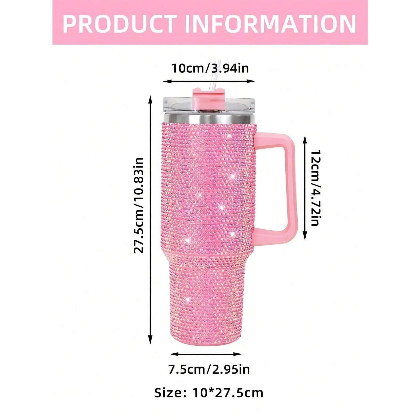40oz Stainless Steel Vacuum Insulated Flask - Leak-Proof, Heat-Resistant, Anti-Scalding Handle Tumbler with Straw Lid, 6-12 Hours Thermal Insulation Portable Travel Car Cup for Back to School, Outdoor Sports, Multicolor
