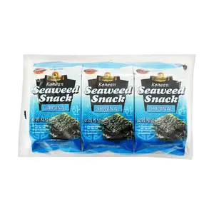 J-BASKET Korean Roasted Seaweed Snacks Original Flavor - 3 Packs (15g Each) - Healthy & Delicious