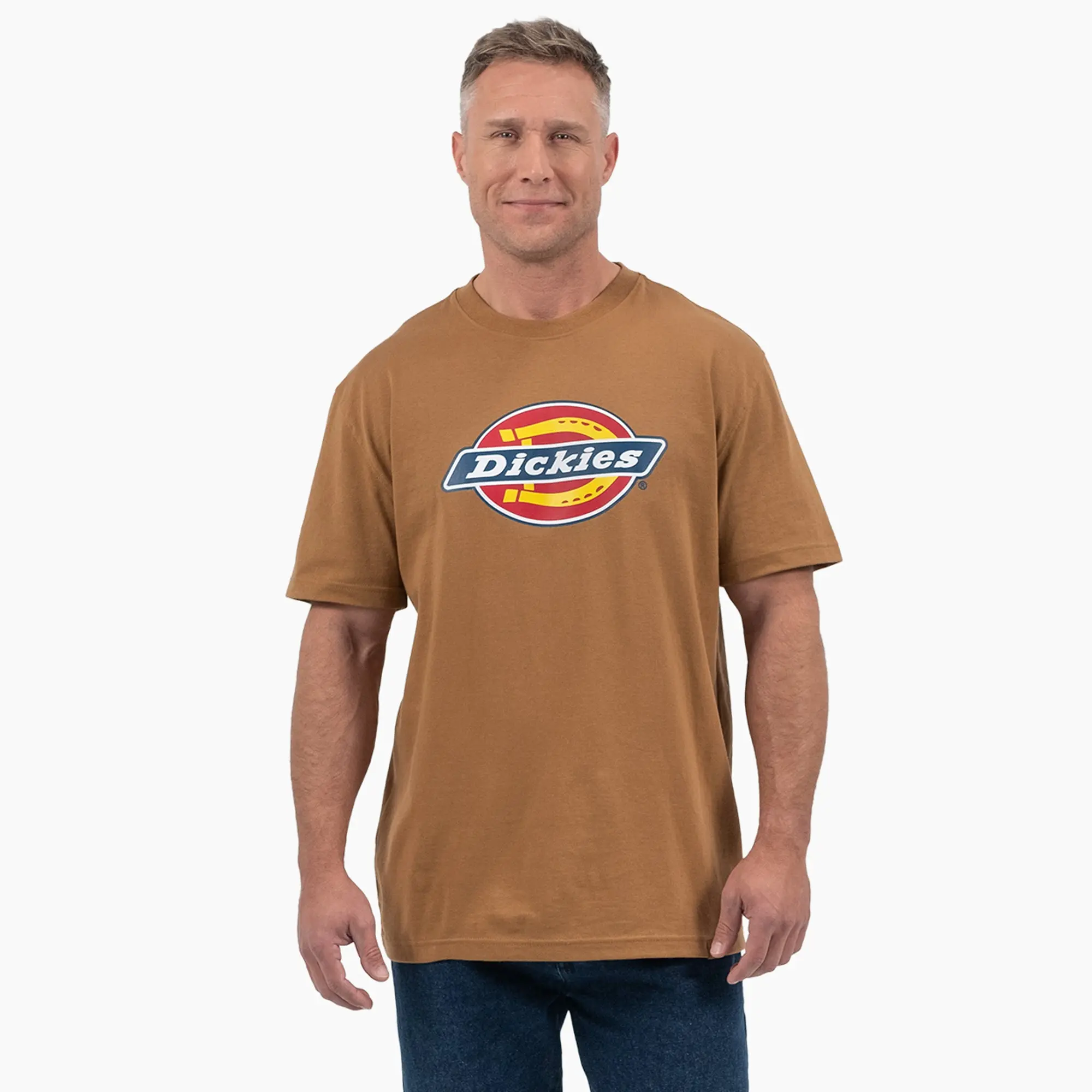 Dickies Short Sleeve Tri-Color Logo Graphic T-Shirt,Heavyweight durability,All-day comfort,Classic workwear style Menswear Top