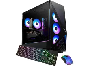 iBUYPOWER Slate 9 Black Gaming PC Desktop - AMD Ryzen 5 8400F - NVIDIA GeForce RTX 5060Ti 8GB - 16GB DDR5 RGB - 1TB NVMe SSD - SBA5N56T01