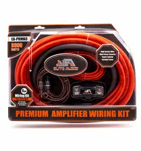 Elite Audio EA-PRMK0 0 Gauge Amp Wiring Kit – Premium CCA Complete Installation Kit for Car Amplifiers Power Handling