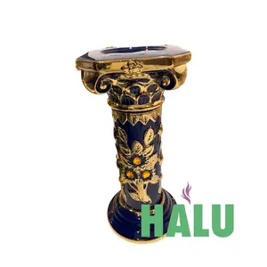 Pedestal Diseño de Flores/ Base De Porcelana Para Yemaya Gold