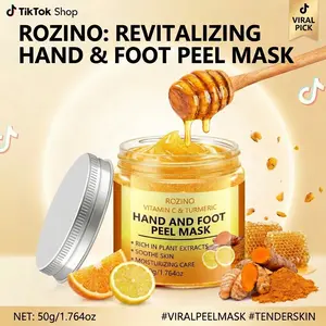 Vitamin C & Turmeric Peel-off Mask 1 Box Deep Moisturizing Hand & Foot Mask Brightening Hydrating Care for Women Men Exfoliating Nutritious