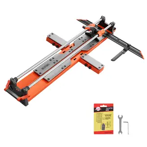 【FathersDayGift】VEVOR 47.2-Inch Manual Tile Cutter, Upgraded Sliding Head Cutting Tool with Spring-Loaded Base, Angle Fence, Tungsten Carbide Cutting Wheel, Alignment Guide, for DIY Pros, Ceramic, Floor, Wall Tiles