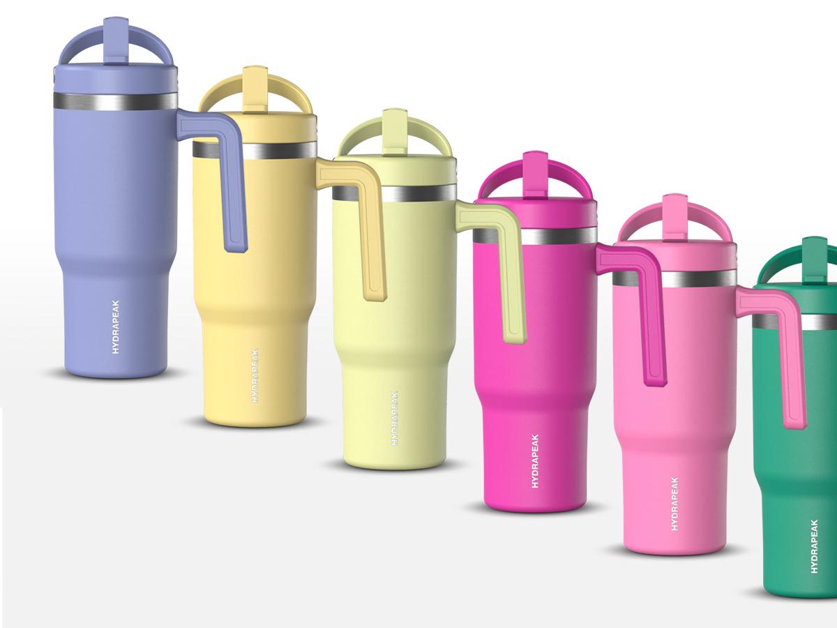 18oz Kids Voyager Tumbler with Handle and Flip-Up Straw Lid | Spill Proof and Leak Resistant | Reusable Stainless Steel Water Bottle