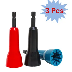 3Pcs Wire Twister Nut Set for Drill - cable Wire Twisting Spinner,Twisting Tools with 1/4" Chuck,Wire Stripping Tool, stripper, repair kit