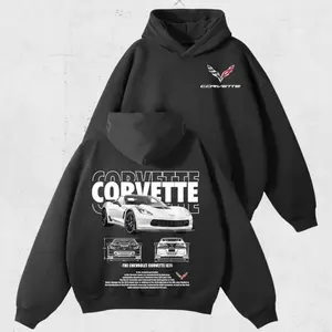 Chevrolet Corvette C7 Hoodie - Unisex, Soft Cotton, Comfortable for Daily Wear, Ideal for Fans of Corvette and Muscle Cars, Sweatshirt and T-shirt