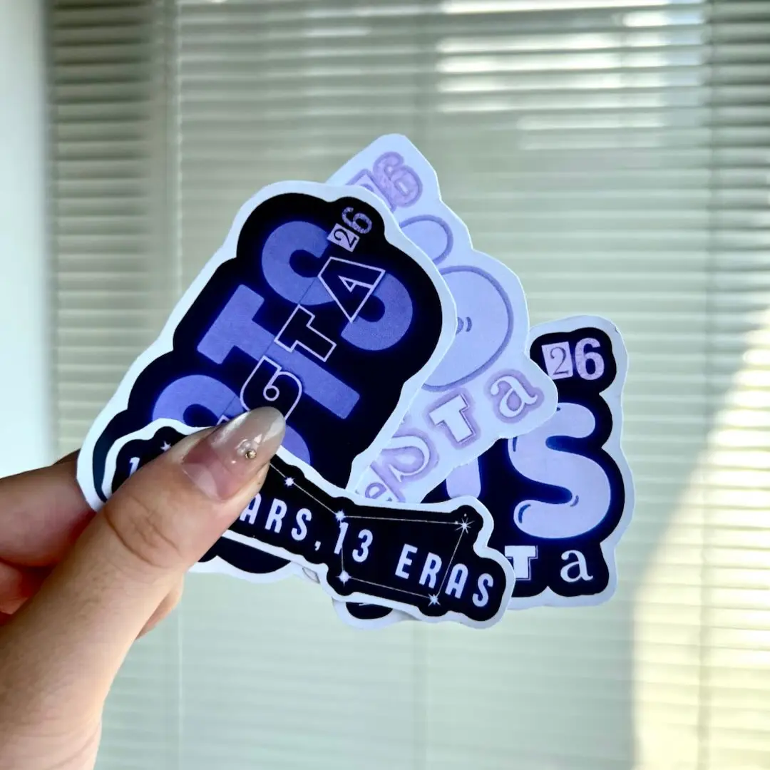 13 Years 13 Eras Stickers,Purple Die-Cut Sticker Gift For Kpop Fans