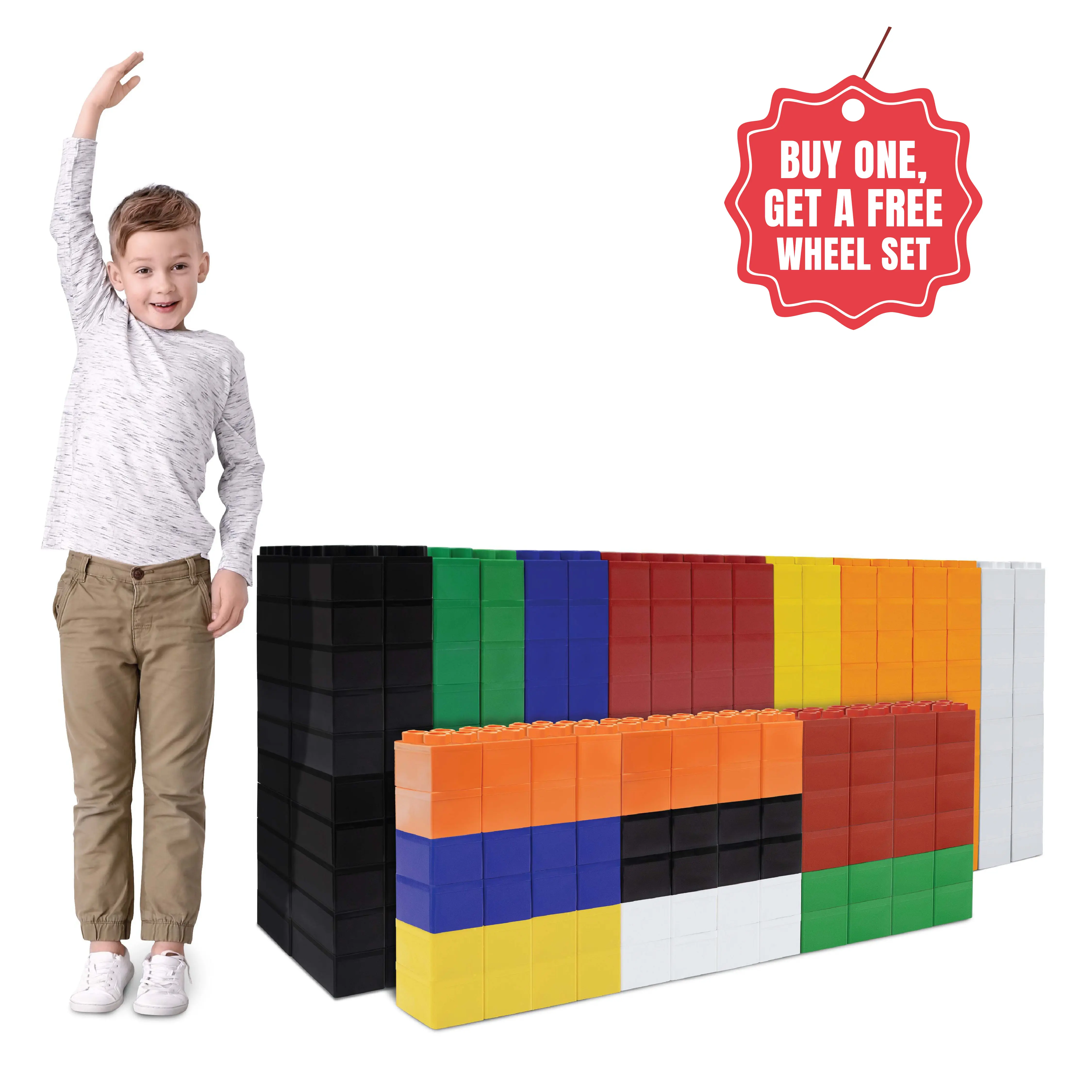 432 PC Jumbo Building Blocks for Kids Mega Set: Biggo Blocks Giant Building Blocks Ages 4-8 for Indoor & Outdoor STEM Learning, Classrooms, Parties and Group Play