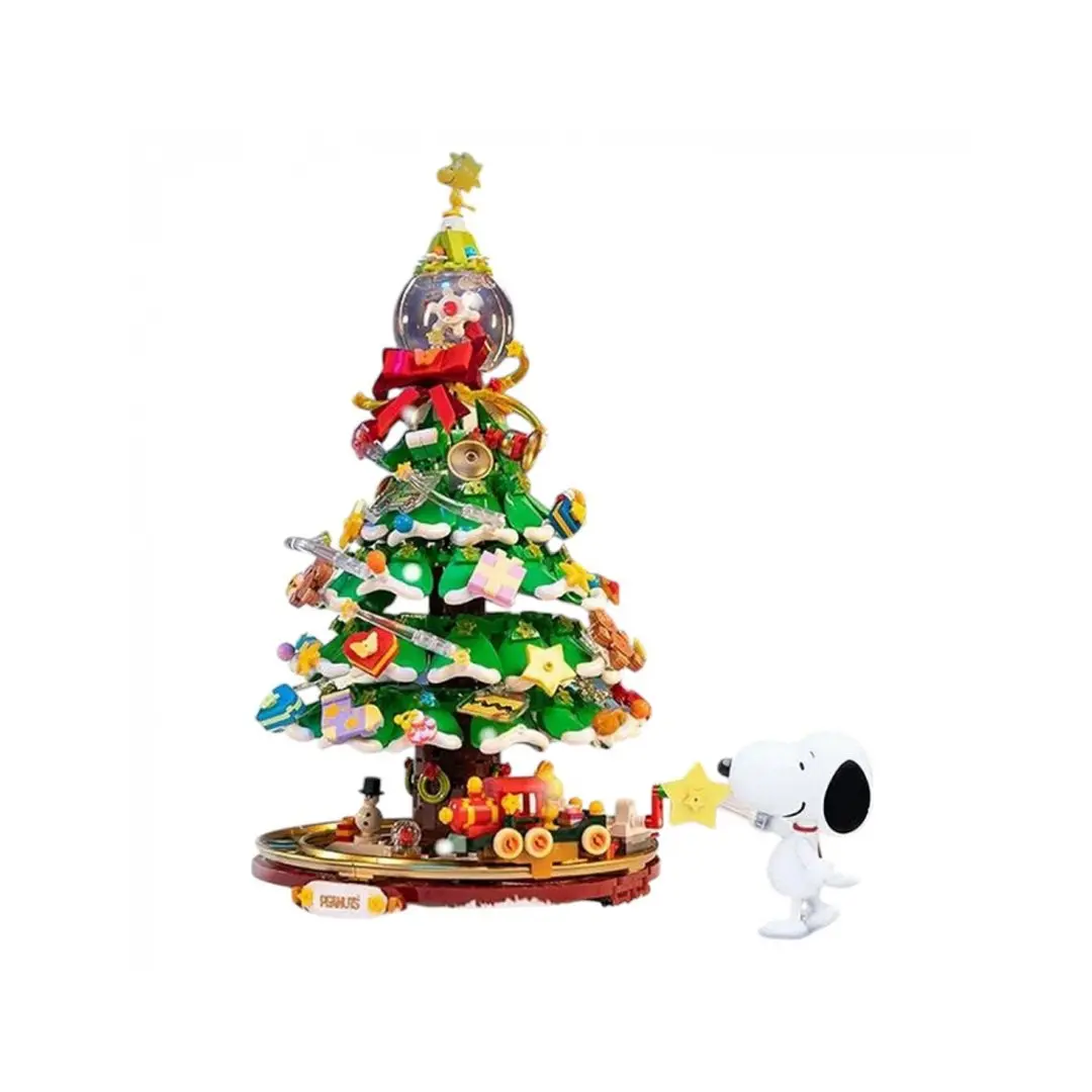 Pantasy Peanuts Snoopy's Christmas Tree Decor Ornaments Set, Classic Novelty Building Toy for Kids & Hobbyists