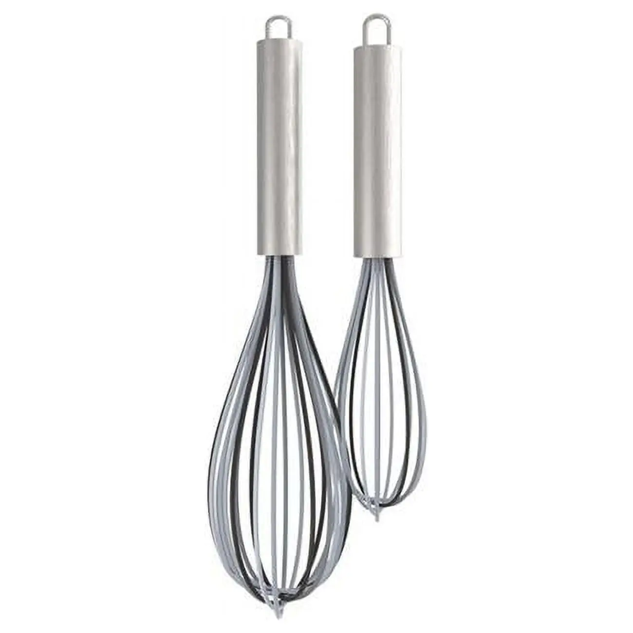Core Home 6012600 Gray Silicone & Stainless Steel Whisk Set, Kitchen Utensils for Egg Preparation