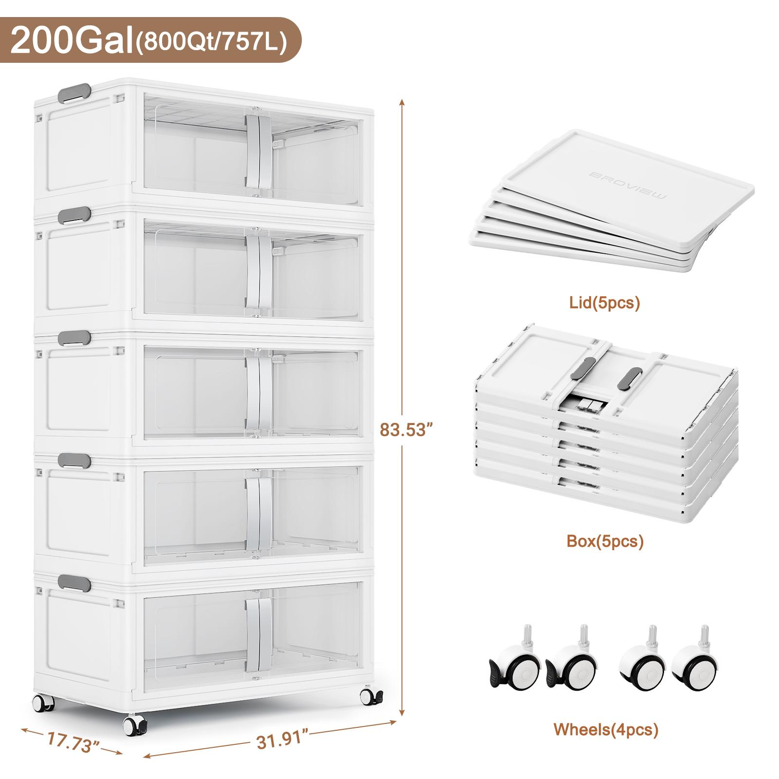 BROVIEW 160Qt/480Qt/640Qt/800Qt Extra Large Stackable Storage Bins with Lid, Each 40gal Heavy-Duty Plastic Storage Box with Wheels, Collapsible Wheeled Closet Organizer High-Quality Plastic Cabinet Containers for Home Organization V70 BROVIEW 160Qt/480Qt/640Qt/800Qt Extra Large Stackable Storage Bins with Lid, Each 40gal Heavy-Duty Plastic Storage Box with Wheels, Collapsible Wheeled Closet Organizer High-Quality Plastic Cabinet Containers for Home Organization V70