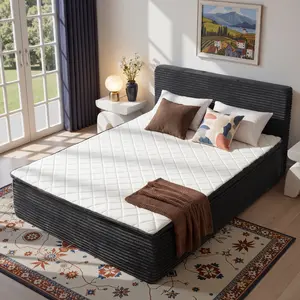 CAODOC Boneless Bed No Frame No Assembly, Foam & Spring Hybrid Floor Mattress Bed for Bedroom Guest Room RV Small Spaces