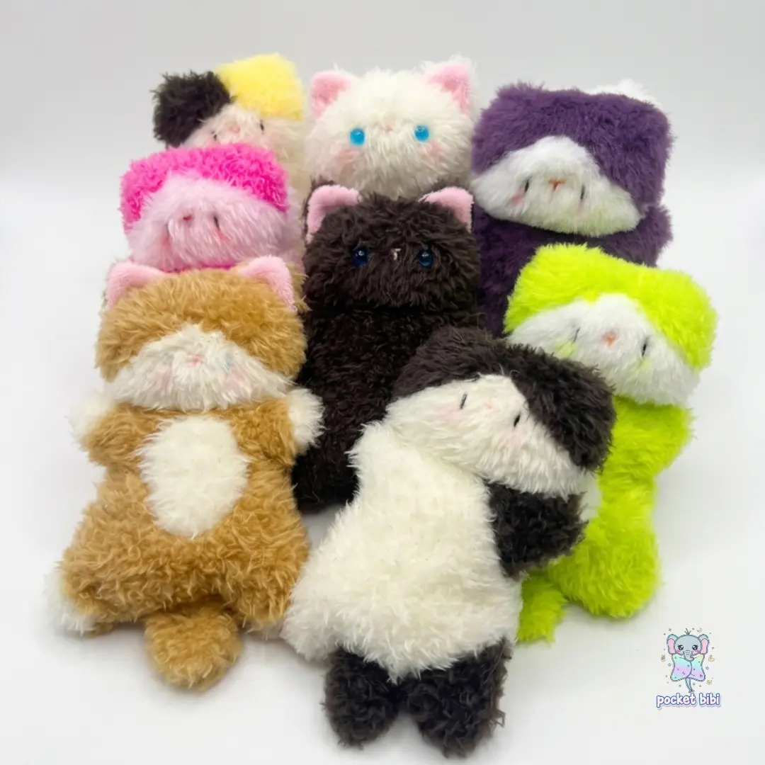 Pocket Bibi Animal Handmade Plush 4.4 Inches Soft Squishy Companion Adorable Gift for Any Occasion Stuffed Weighted Fidgets
