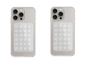 2PCS Phone Silicone Suction Cups,  Phone Case Mount Hands-Free Sticky Cell Phone Grip, Mobile Fidget Mirror Holder for Selfies and Videos